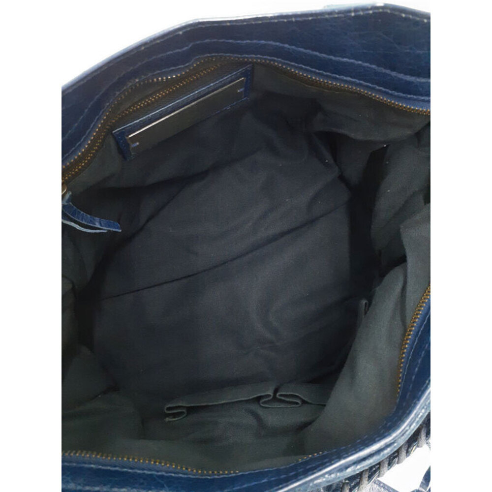 Balenciaga The City Leather Shoulder Bag Blue - Picture 3 of 9